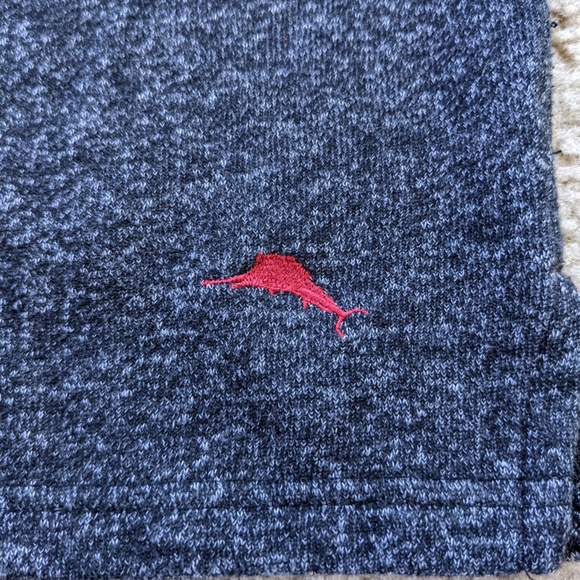 Tommy Bahama Pullover Crewneck Sweater Men's Large Black Gray - Picture 2 of 7